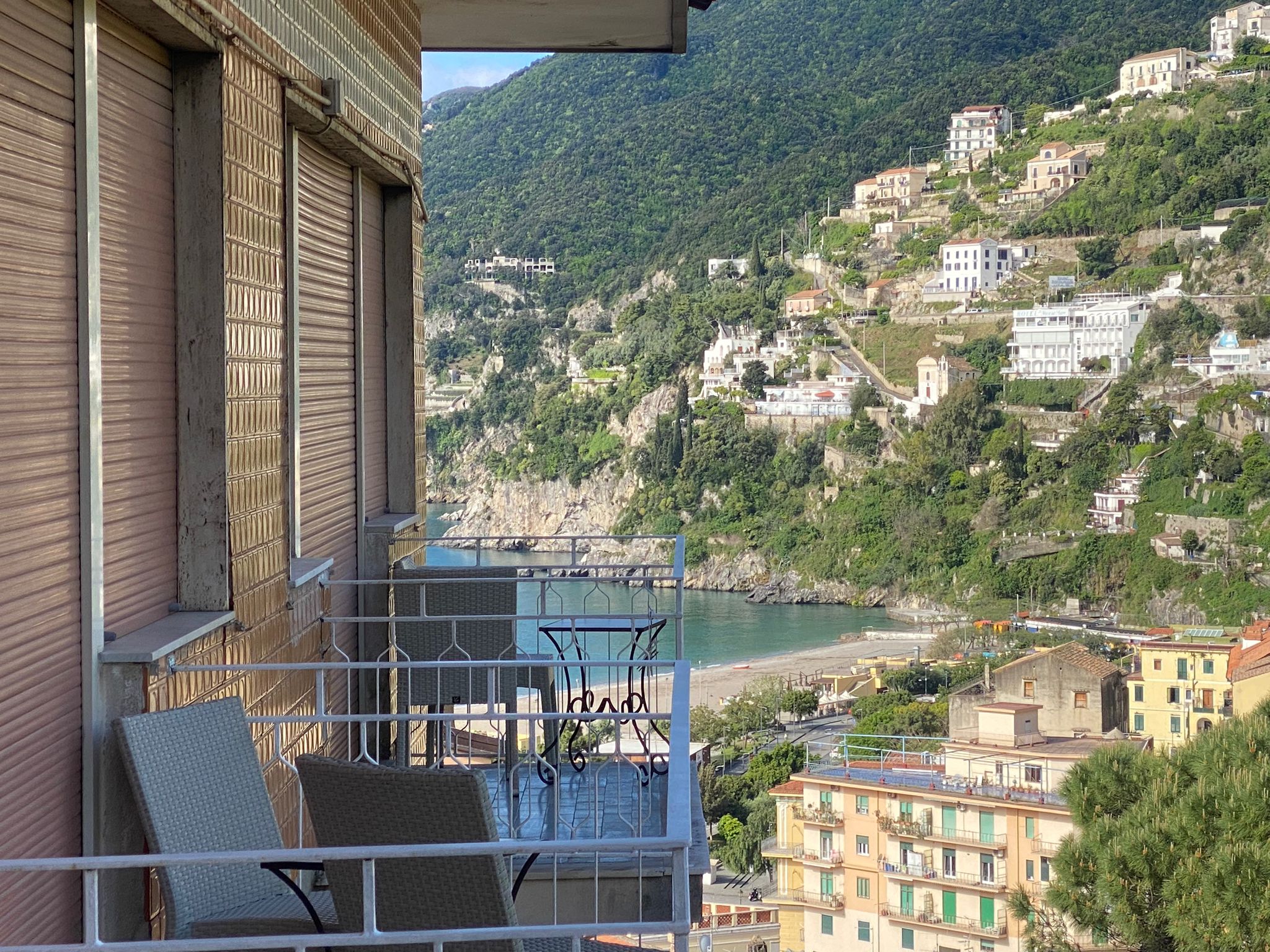 Balconies looking out over Vietri and the sea
